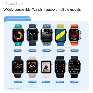 ที่ชาร์จไร้สายแม่เหล็กขนาดเล็กพกพาได้1200มิลลิแอมป์ต่อชั่วโมงสำหรับ Iwatch10 9 8 <span class=keywords><strong>SE</strong></span> 7 6 5 4 3 <span class=keywords><strong>2</strong></span> 1 - Product Image 4