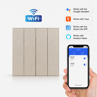 Panneau de commande intelligent WiFi Tuya 2 gang, contrôle à distance par application, compatible maison intelligente (toute la maison), contrôle vocal, application Smart Life