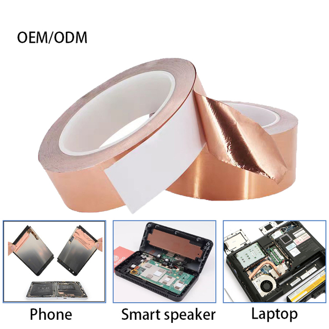 Factory Direct Single Sided Copper Foil Tape Conductive Tape Solvent Resistant for Signal Shielding and Anti Static Application
