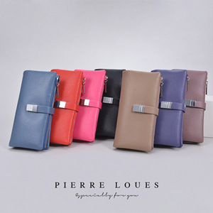 Pierre Loues Tri Fold <b>Wallet</b> With Zipper And Card Slots For Women <b>RFID</b> <b>Blocking</b> Everyday Use - Product Image 2