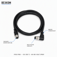 Câble de données haute vitesse Bexkom, assemblé, blindé EMC, isolateur PEEK 2-40 broches, IP68 pour serveur GPU, rack, OEM, personnalisé, expédition rapide