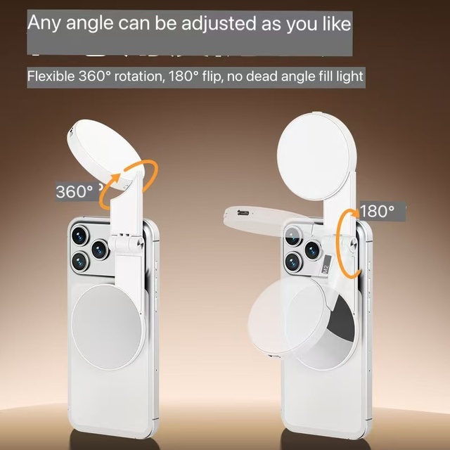 M29 Magnetic Selfie Fill Light 95+ CRI 2500-9000K Mini LED Video Light with Mirror Type-C Rechargeable Pocket Lamp for Vlog Live