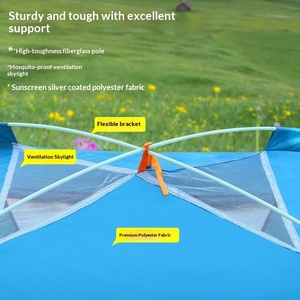 HOT SALE 2 personen Nylon tent met één slaapkamer Buitenkamperen Volautomatisch Zonnescherm voor alle seizoenen Regendicht Draagbaar Geen nodigheid - Product Image 4