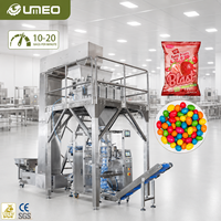 Machine d'emballage automatique de bonbons gélifiés, peseuse multi-têtes, machine d'emballage verticale pour l'emballage de sachets de bonbons colorés en granulés
