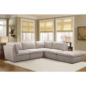 Customized Modern Modular Living Room Sofa Set Furniture Free Combination Fabric Direct Supply With Ottoman Sofa