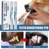 Pluma de limpieza de dientes de plástico ecológica para gatos y perros, Gel de reparación oral para eliminación de placa de sarro, eliminación de mal aliento, blanqueamiento
