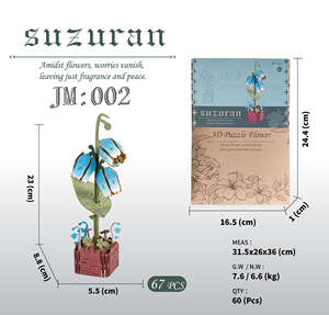 Kit Fai-da-Te Girasole in Legno 121 Pezzi <span class=keywords><strong>Puzzle</strong></span> 3D Senza <span class=keywords><strong>Colla</strong></span> Regalo per la Mamma - Product Image 3