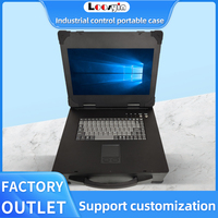 Châssis industriel renforcé de 15.6 pouces Boîtier d'ordinateur portable ATX portable de qualité médicale avec support de serveur de ventilateur stocké
