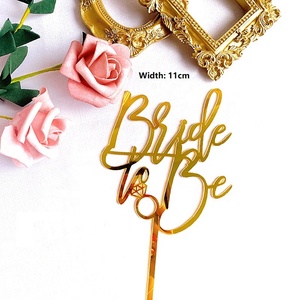 Decorazione <span class=keywords><strong>per</strong></span> <span class=keywords><strong>Torta</strong></span> in Acrilico 'Bride to Be' <span class=keywords><strong>per</strong></span> Addio al Nubilato e Festa di Compleanno, Accessorio <span class=keywords><strong>per</strong></span> Decorazione Torte - Product Image 1
