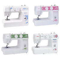 Machine à coudre multifonctionnelle JUKKY 6824 à plat pour usage domestique, double aiguille, 24 points, boutonnière en quatre étapes, zigzag facile pour tailleur