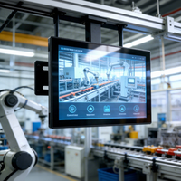 Écran tactile industriel à cadre ouvert de 15,6 pouces, moniteur LCD IPS PCAP avec boîtier métallique pour kiosque embarqué et équipement d'automatisation