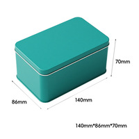 Emballage recyclable de boîte en fer blanc pour gâteau pain sandwichs pizza et sushi avec rectangle d'impression de logo personnalisé