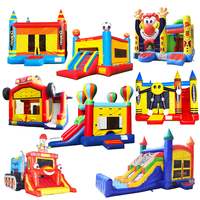 Château gonflable personnalisé, divers thèmes, grand parcours d'obstacles avec toboggan, château gonflable commercial en PVC pour enfants, location en extérieur