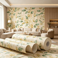 Wallpaper Bunga-bunga Kecil yang Dapat Dilepas dan Ditempel, Stiker Dinding Bunga Kecil, Wallpaper Vinyl Tahan Air untuk Kamar Anak Dekorasi Rumah
