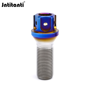Nouveau boulon de roue Jntitanti bleu brûlé, anti-vol, à tête conique, Gr.5 Ti-6Al-4V, M12x1.5x28mm, avec <span class=keywords><strong>clé</strong></span> en titane, grade 10.9 - Product Image 2