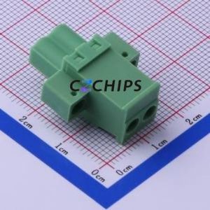KF2EDGKAM-5.0-2P Plug-in Terminal Block P=5mm Connector Plug Screw Fixing 1x2P 5mm - Product Image 2