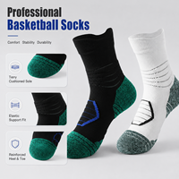 Chaussettes de basket-ball d'été pour hommes, en coton tricoté standard, respirantes, écologiques, à séchage rapide, anti-transpiration et antidérapantes