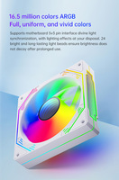 Ventilateur PC AntarcChill RGB 120 mm, dernier design avec refroidisseur CPU LED pour boîtier PC gaming, radiateur et dissipateur thermique