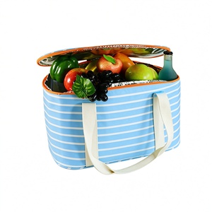 Custom Large 20L <b>Insulated</b> Thermal Polyester Leopard Pattern Zipper Closure Leakproof Cooler <b>Bag</b> <b>Lunch</b> <b>Box</b> for Food Drink - Product Image 6