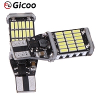 Lámpara de Señalización LED T15 de 1200LM, 2W, Canbus 4014 45-SMD, Luz de Freno/Reversa para Auto, Blanca/Amarilla/Roja, IP67 Impermeable, Aluminio, 360°
