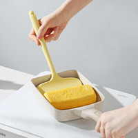 Spatule de cuisine en silicone Tête large Résistant à la chaleur Tourneur de cuisson Non toxique de qualité alimentaire Flexible Facile à nettoyer Polyvalent