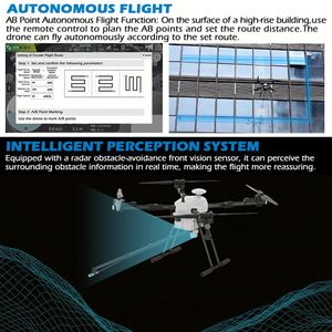 Dron de Limpieza Inteligente de Alto Rendimiento y Alta Presión con Control Remoto para Limpieza de Ventanas de Edificios - JIUSI D15R - Product Image 3