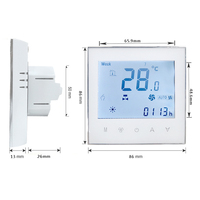 Termostato Inteligente Wifi para Habitación, Programable, Táctil, para Ventilador de Aire Acondicionado Central