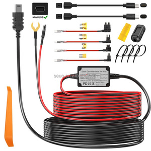 Dash Cam Hardwire Kit Buck Line para 24 horas Monitor de estacionamiento Dashcam Cable adaptador de corriente para DVR Dash Camera 12V a 5V USB - Product Image 1
