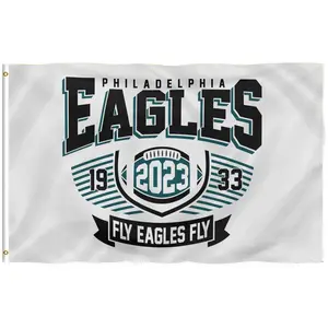 Быстрая доставка Philadelphia Eagles 3x5 наружный прочный флаг с люверсами для украшения интерьера комнаты