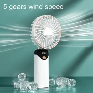 Portable Foldable Handheld USB Rechargeable 1200mAh Hand Battery Electric Air Cooler Mini Fan for Outdoor