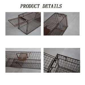 La vendita diretta in fabbrica di gabbia per animali solida e durevole trappola per gatti scoiattoli cani procione trappola per animali vivi - Product Image 2