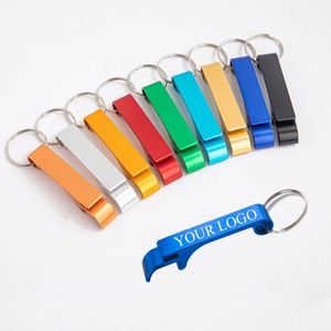 Custom Laser Logo Colorful Metal Keychain Multifunctional Portable Sublimation <b>Beer</b> Bottle Opener for Party - Product Image 1