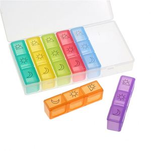 กล่องยาพลาสติกสีรุ้ง 7 วัน 21 ช่อง สำหรับจัดยาประจำสัปดาห์ - Product Image 3