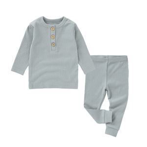 Ensemble <span class=keywords><strong>tricot</strong></span>é pour bébé et tout-petit, bonnet assorti, ensemble <span class=keywords><strong>de</strong></span> détente côtelé neutre pour bébé, ensemble <span class=keywords><strong>de</strong></span> vêtements pour bébé <span class=keywords><strong>de</strong></span> couleur unie - Product Image 2