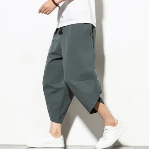 Брюки Coldker мужские хлопковые, повседневные штаны-султанки в стиле хип-хоп, шаровары-трансформеры, брюки до щиколотки, джоггеры, уличная одежда, лето