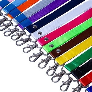 Cordón Largo Liso de Poliéster al por Mayor, Colores Sólidos, Sin Logotipo, 1.5cm de Ancho, con Gancho Giratorio - Product Image 1
