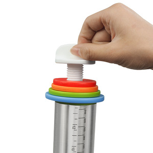 Silicone Pastry <b>Mat</b> and <b>Rolling</b> Pin Set Adjustable with Thickness Rings for Non Stick Baking Dough - Product Image 5
