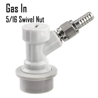 Connecteur de fût de bière distributeur serrure à billes fût déconnecter les connecteurs de liquide/gaz 1/4 ''5/16" pour serrure à bille fût écrou pivotant Homebrew