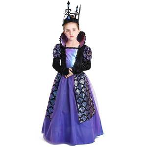 Costume de sorcière MS Cosplay, robe de princesse médiévale pour filles, robe de cour violette, costumes d'Halloween pour enfants - Product Image 2