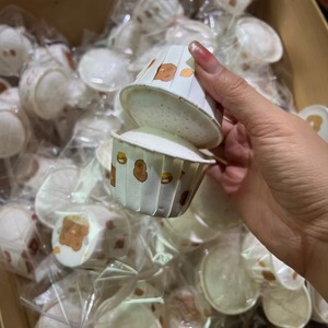 NEW Instagram Viral White Cup Cake Sticky PU Squishy Toy Food-themed Stress Relief <b>for</b> Kids Adults <b>Desk</b> Toy Enhance Mood Therapy - Product Image 1