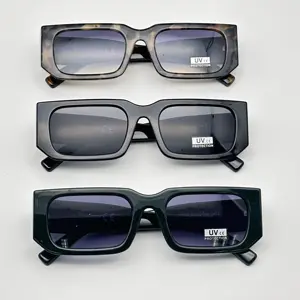 Parti renkli renkli gözlük gölge Sunglass 2024 kadın erkek Uv400 güneş gözlüğü Oculos De Sol dikdörtgen tonları