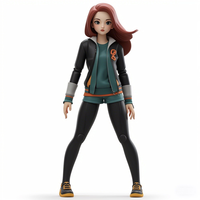 Figura de Acción 3D de Chica de Plástico, Colección de Fabricante Personalizada, Juguete de Figura Móvil, Personaje de Anime en Pose de Pie