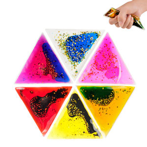 6 pezzi di movimento liquido sensoriale giocattolo multicolore Gel liquido labirinto forma trasparente giocattoli per autistici - Product Image 3