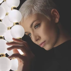 Tùy Chỉnh Chính Lối <span class=keywords><strong>V</strong></span>ào Lớn Lớn Tùy Chỉnh Thủy Tinh Bóng Đèn Chùm Hiện Đại DIY Treo Đèn Cho Trần Cao Khách Sạn Hội Trường Hội Nghị - Product Image 2