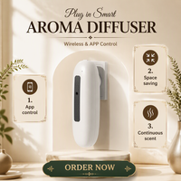 Diffuseur de parfum mural contrôlé par application, 100 ml, domestique, sans eau, électrique, à deux fluides, logo personnalisé, OEM AeroScent US, garantie 1 an