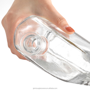 Bouteille à liqueur en cristal sans plomb haut de gamme, ovale plate avec bouchon en liège, pour spiritueux, whisky, vodka, tequila, brandy, <span class=keywords><strong>XO</strong></span> - Product Image 3
