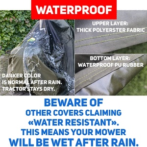 Heavy Duty 600D Poliéster Oxford, Protección UV PU Capa de goma Exterior Cero-Turn Riding Lawn Mower Cover - Product Image 3