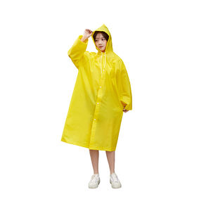 Durable Long Hooded <strong>Raincoat</strong> For Women &amp; Men EVA Material Waterproof Foldable Lightweight Portable Outdoor Travel Rainwear - Product Image 3