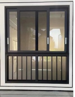 Fenêtre coulissante moderne en alliage d'aluminium, isolée et étanche, double vitrage, ouverture horizontale, utilisation extérieure, isolation thermique