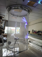 Écran de projection en maille holographique 3D avec effet hologramme pour spectacles sur scène, grands événements, produit holographique transparent